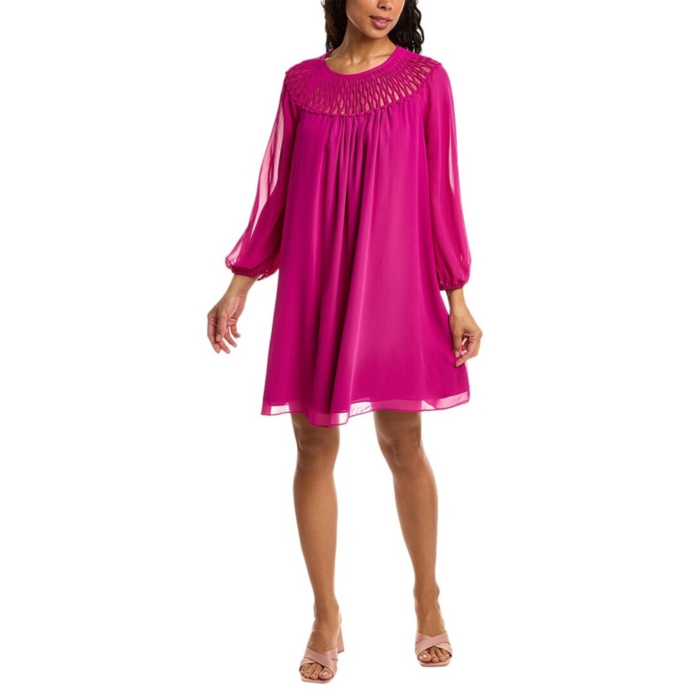 NWT Trina Turk womens Shining Light Mini Dress Small Barbiecore 💓Wedding Guest